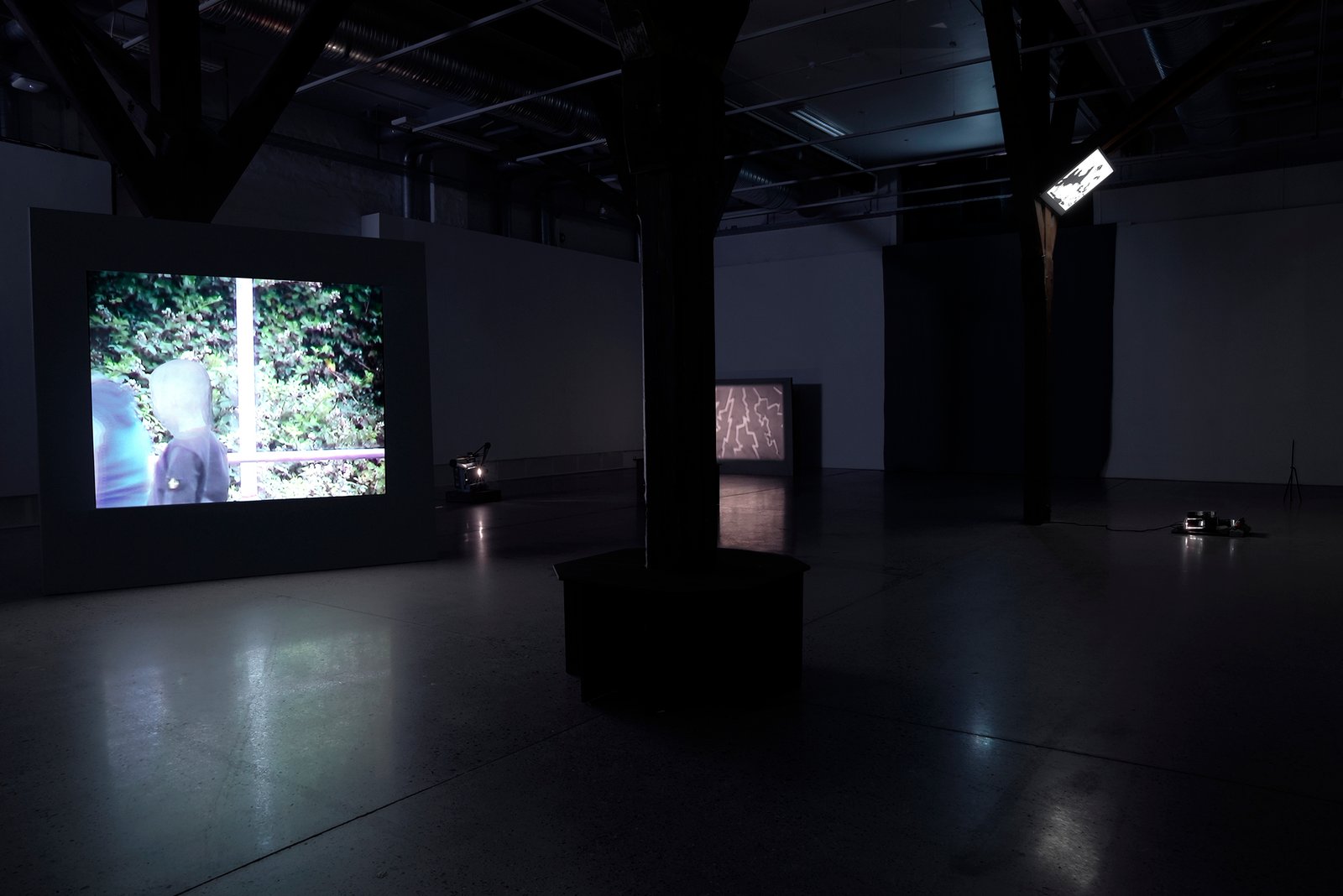 film installation with soundwork analog and digital projections designed furniture by Irish artist Anna Clawson