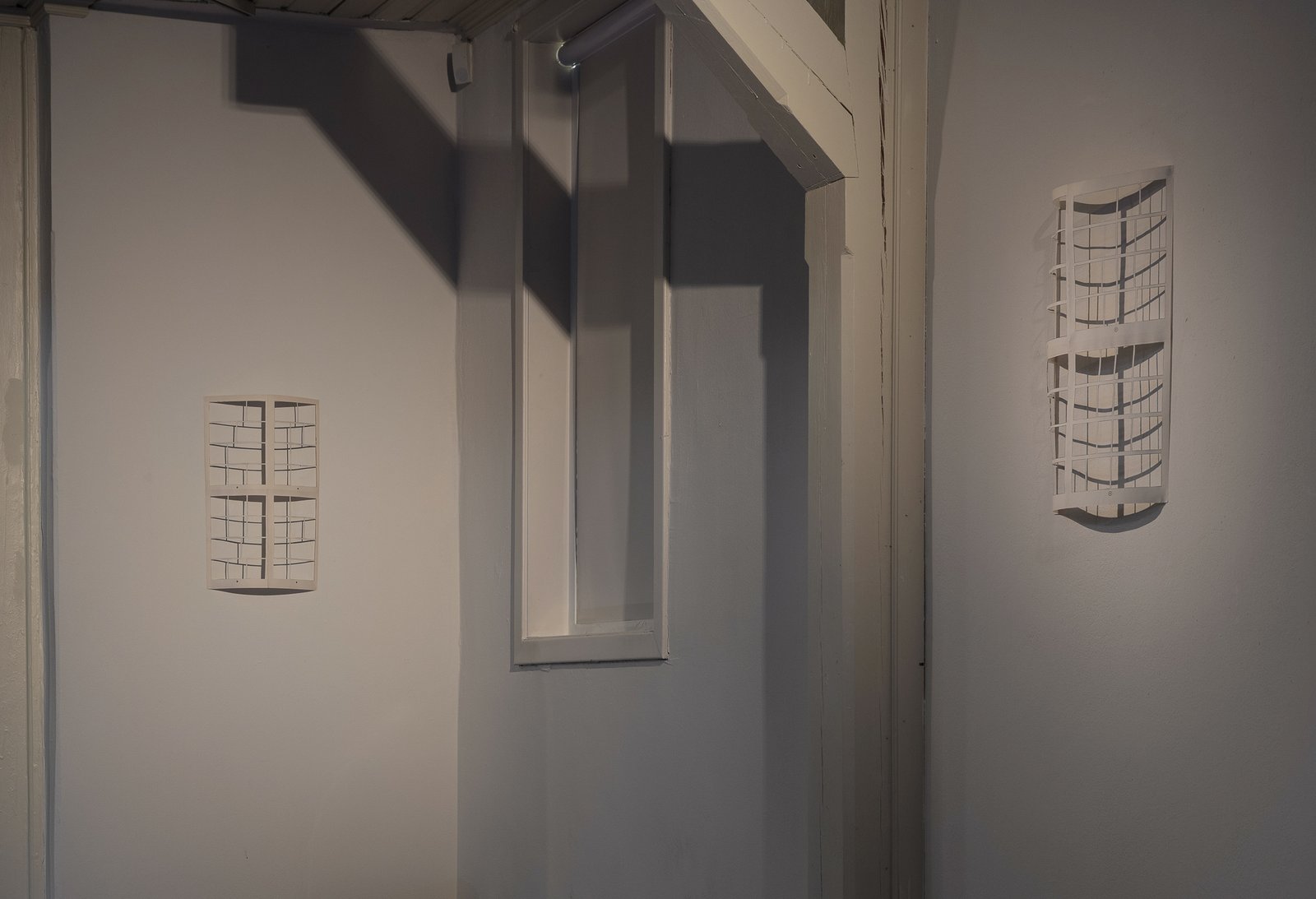 installation view paper sculpture comicbook by by Irish artist Anna Clawson